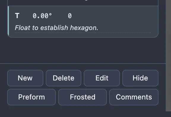 A tier row selected in the cutting instructions, with the tier toolbar below it